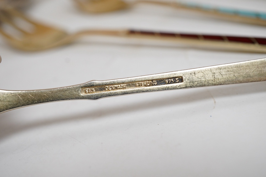 A modern silver gilt Amouage perfume bottle in the form of Oman Palace Ruwi mosque, maker possibly Asprey & Co, London, 1995, height 12.3cm, together with a George III silver Old English thread pattern basting spoon, by